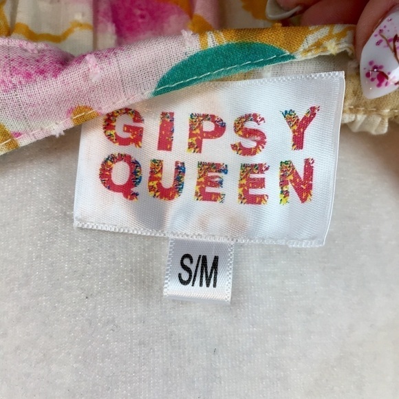 Vintage Y2K Bohemian Drop Waist Cotton Midi Dress - Picture 15 of 16